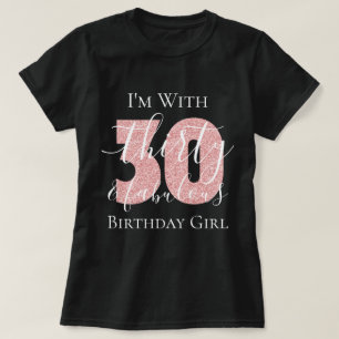 T-shirt Rose personnalisé Gold Trente Fab Parties scintil