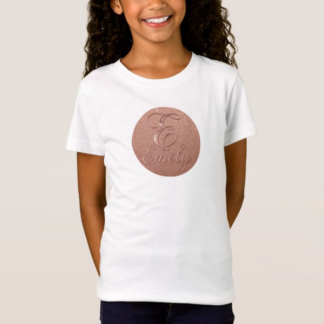 T-Shirt Rose personnalisé Parties scintillant Gold Design  (Devant)