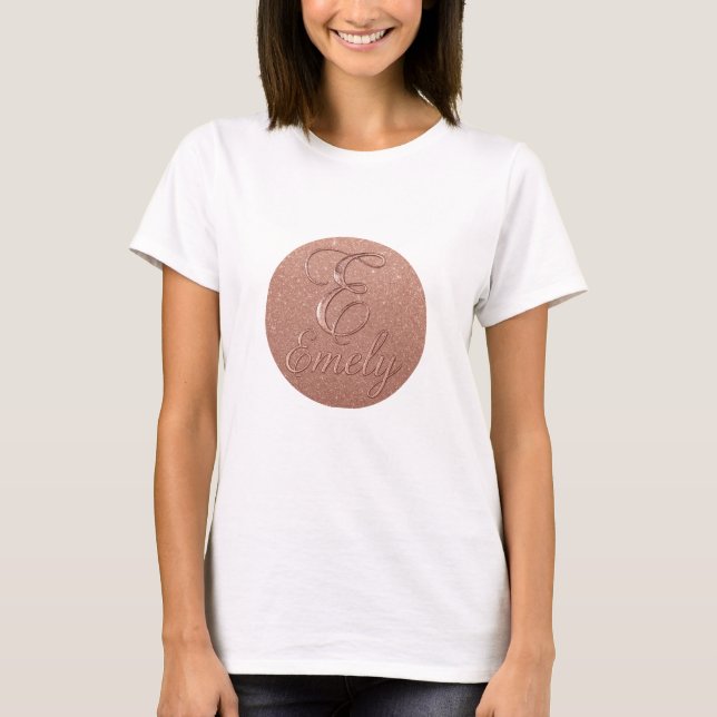 T-shirt Rose personnalisé Parties scintillant Gold Design  (Devant)