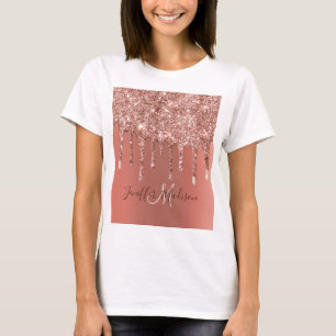 T-shirt Rose personnalisé Parties scintillant Gold Driver