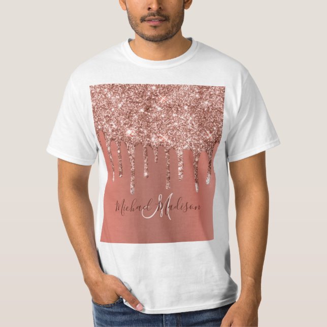 T-shirt Rose personnalisé Parties scintillant Gold Drivers (Devant)