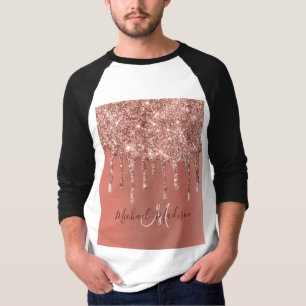 T-shirt Rose personnalisé Parties scintillant Gold Drivers