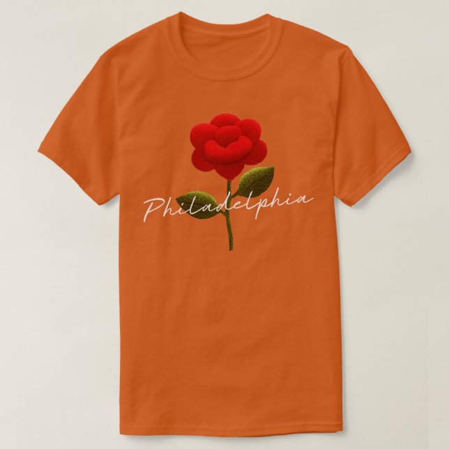 T-shirt Rose Philadelphie (Design devant)