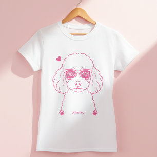 T-shirt Rose Pink Poodle Tee Cadeau personnalisé pour ma