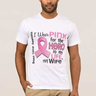 T-shirt Rose pour le héros dans mon cancer du sein