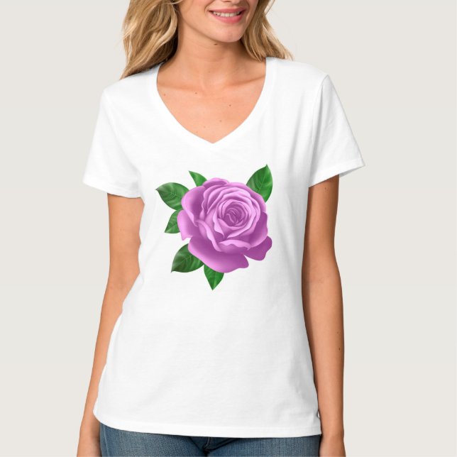 T-shirt Rose pourpre (Devant)