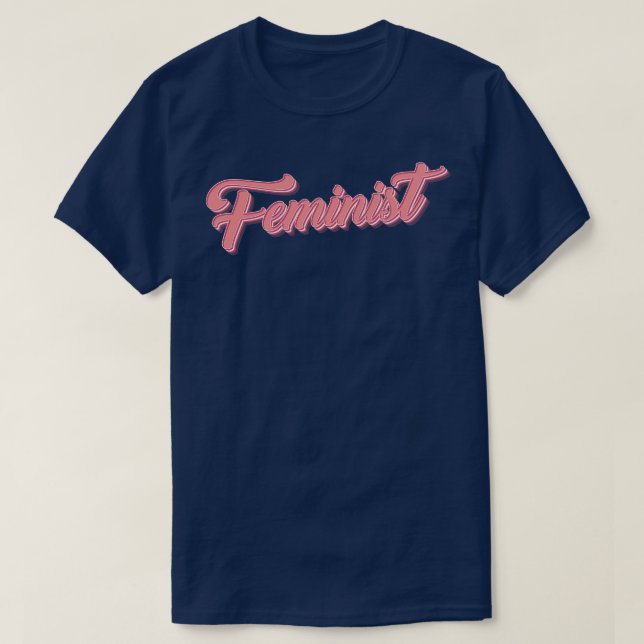 T-shirt Rose rétro féministe (Design devant)
