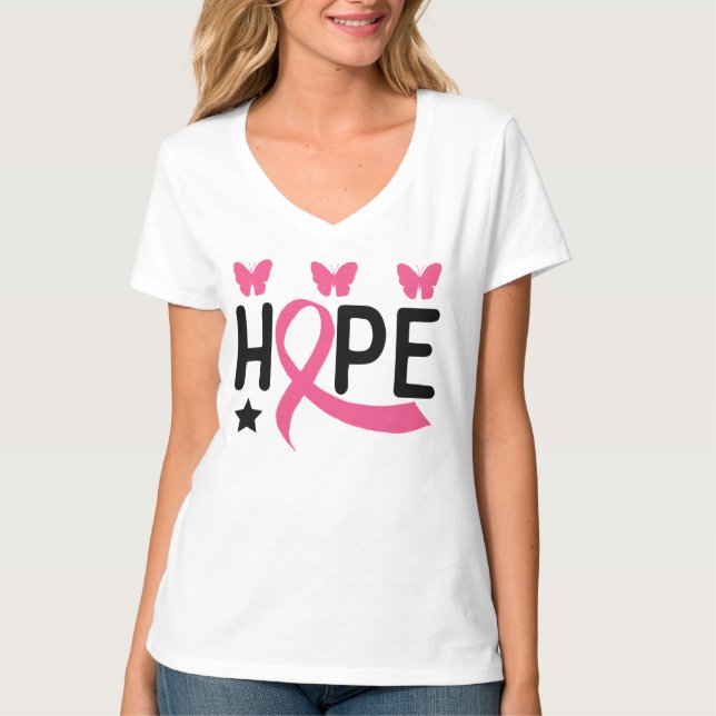 T-shirt Rosé Ribbon Guerrier Lutteur Guerrier Cancer du se (Devant)