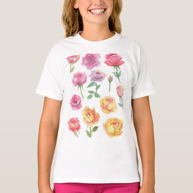 T-shirt Rose rose  (Devant)