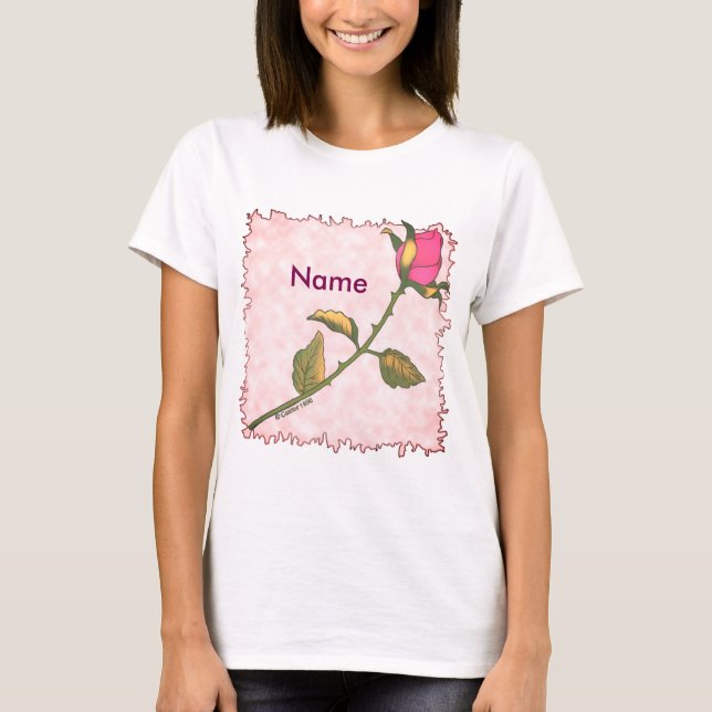T-shirt rose rose (Devant)