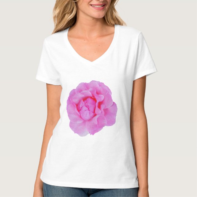 T-shirt rose rose (Devant)
