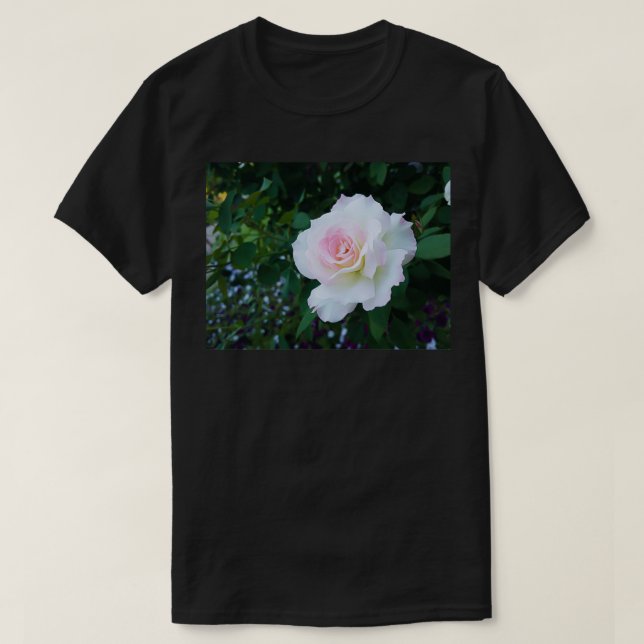 T-shirt Rose rose blanche parfaite (Design devant)