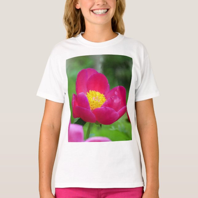 T-shirt Rose rose chaud (Devant)