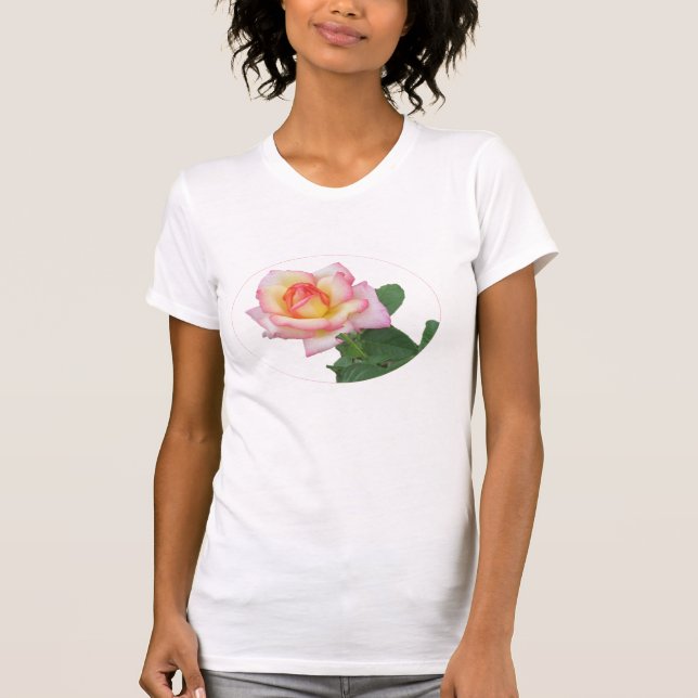T-shirt Rose rose duo-ton (Devant)