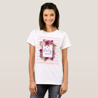 Rose rose et bouquet de fleurs de pavot