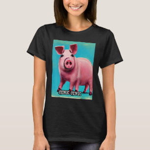 T-shirt Rose rose Piggie Cochon_10