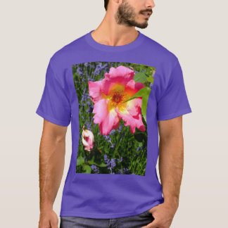 T-shirt Rose rose rose rayée