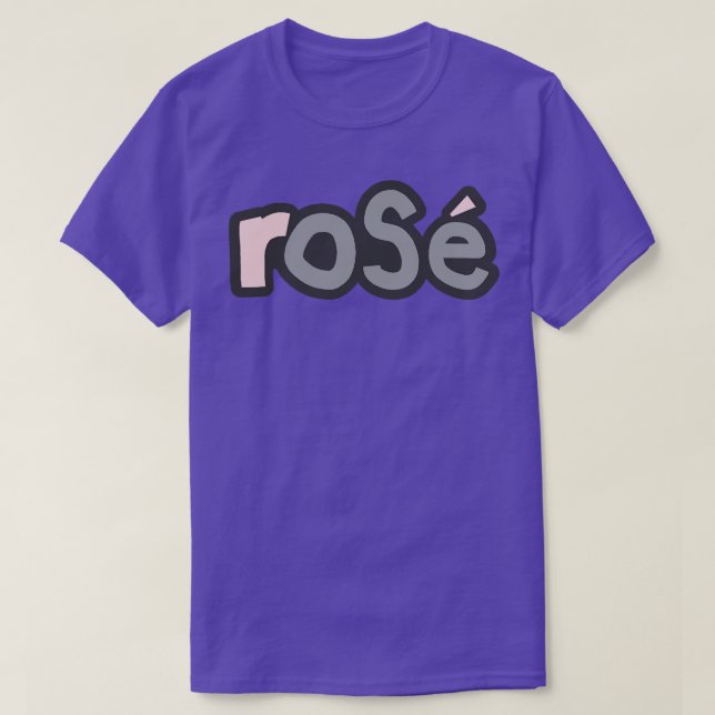 T-shirt Rose Rose Vin Ultimate Grey Typographie (Design devant)