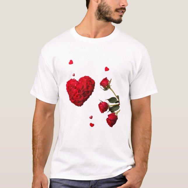 T-shirt Rose rouge (Devant)