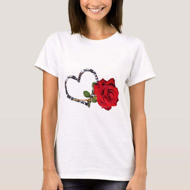 T-shirt rose rouge (Devant)