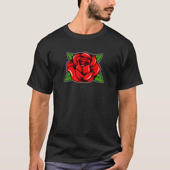 T-shirt Rose rouge (Devant)