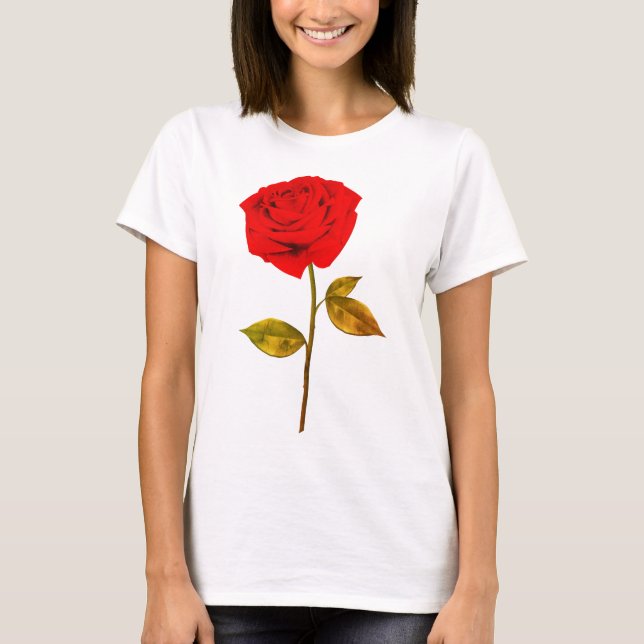 T-shirt Rose rouge (Devant)