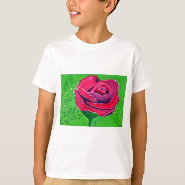 T-shirt Rose rouge (Devant)