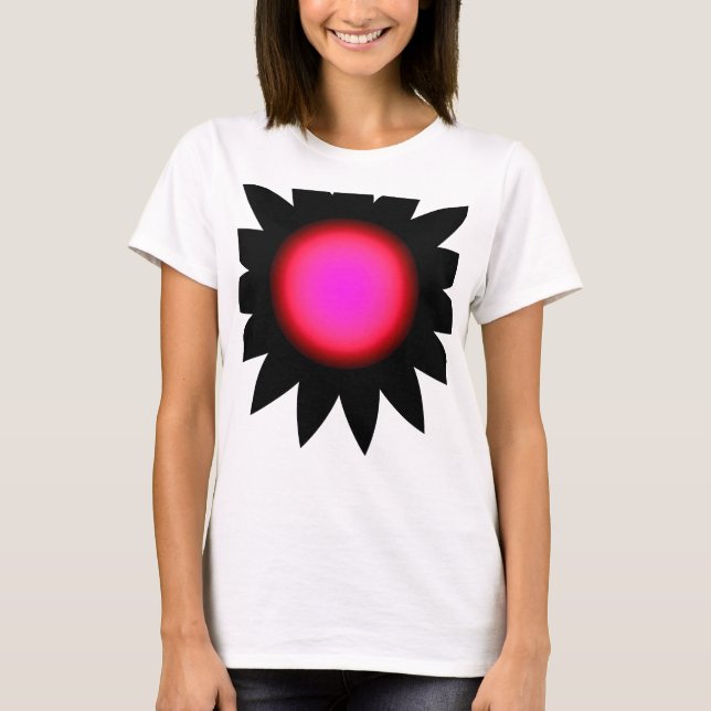 T-shirt Rose rouge brillant (Devant)