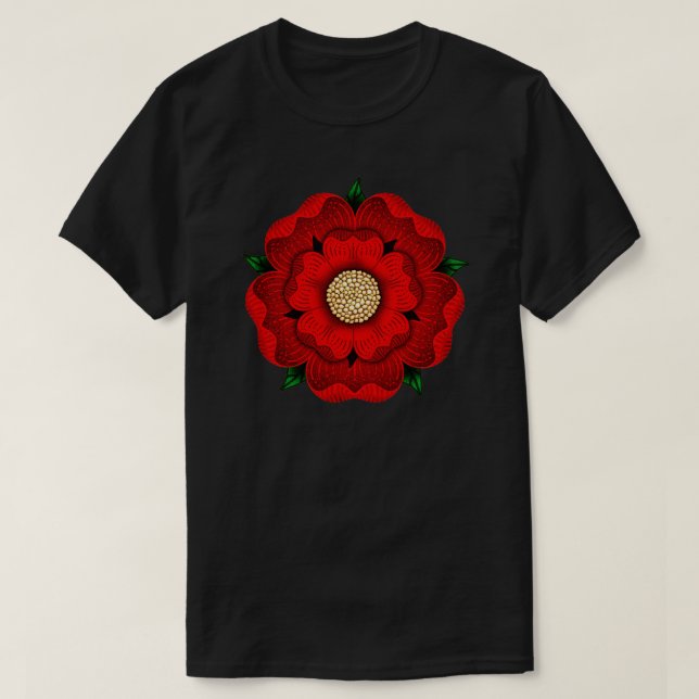 T-shirt Rose Rouge De Lancaster (Design devant)