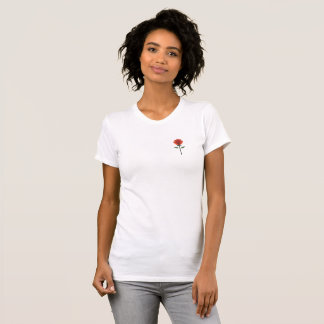 T-shirt Rose rouge intemporelle