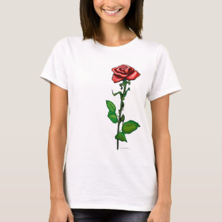 T-shirt Rose rouge simple