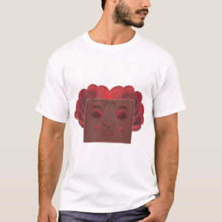 T-shirt Rose rouge visage.