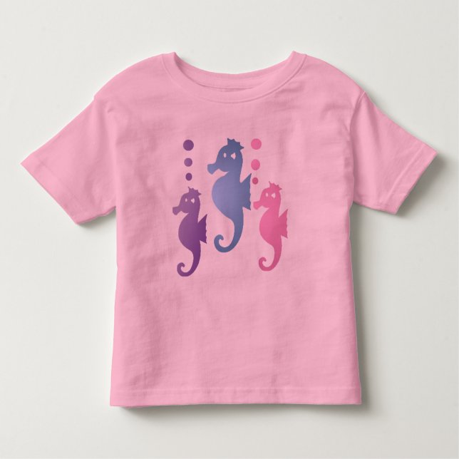 T-shirt rose Seahorse Toddler (Devant)