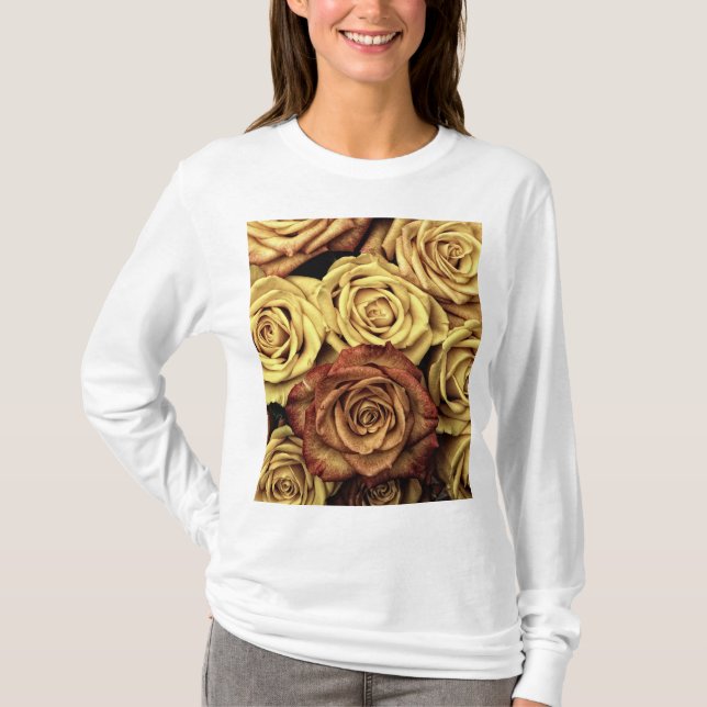 T-shirt Rose sepiqué (Devant)