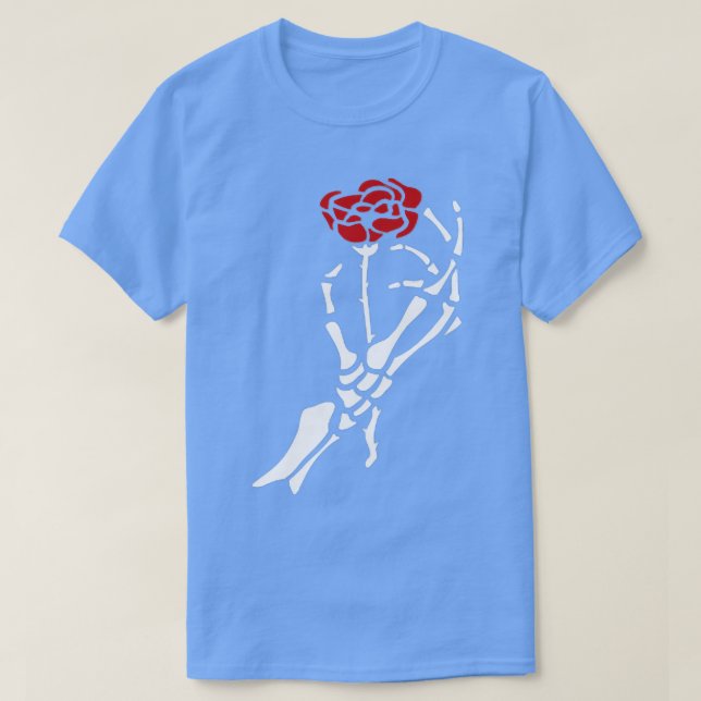T-shirt Rose Skeleton Hand Flower Goth Gothic Aesthetic  (Design devant)