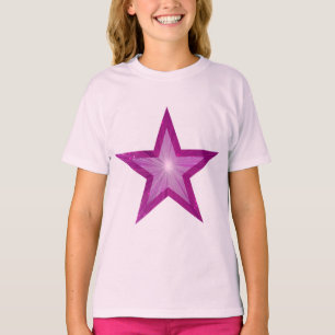 T-shirt rose Star fille rose