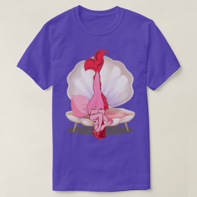 T-shirt Rose sur la demi-coquille (Design devant)