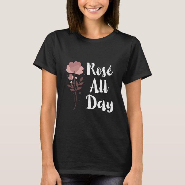 T-shirt Rosé toute la journée (Devant)