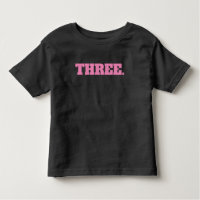 T-shirt rose trois 3e anniversaire Toddler