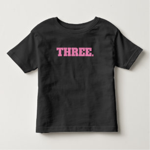 T-shirt rose trois 3e anniversaire Toddler