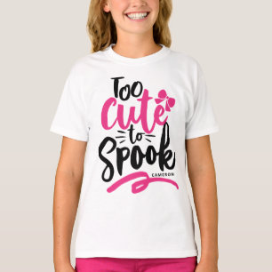 T-shirt Rose trop mignon pour parler Lettres Halloween