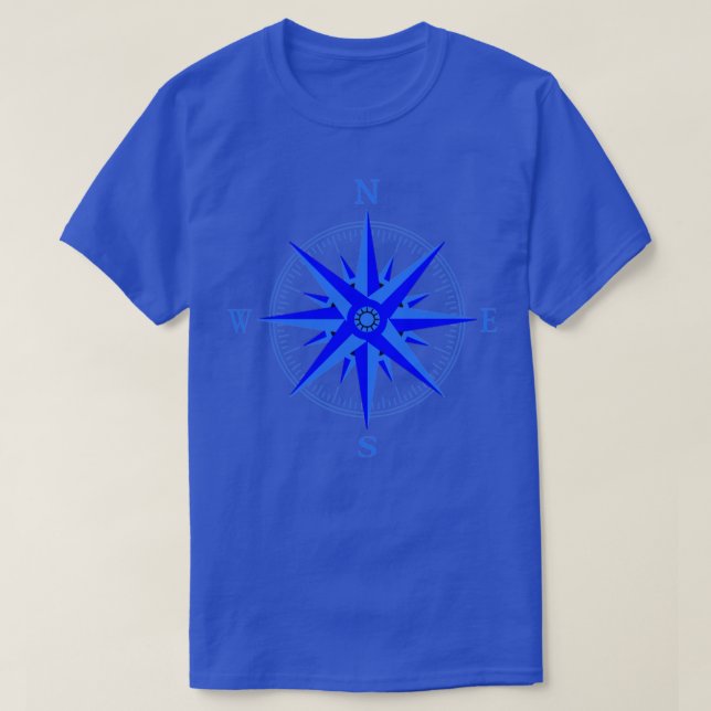 T-shirt Rose Vent Voile Compass Nautique (Design devant)
