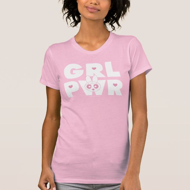 T-shirt Rose vif:Pouvoir des filles (Devant)