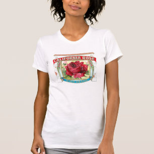 T-shirt Rose vintage de la Californie floral