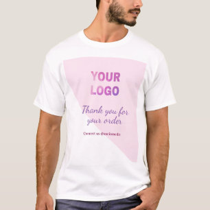 T-shirt Rose violet votre logo connectez-vous avec nous su