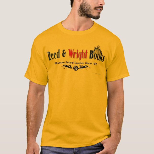 T-shirt Roseau et livres de Wright (Devant)