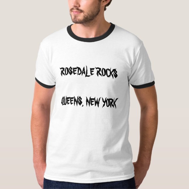 T-SHIRT ROSEDALE ROCKS QUEENS, NEW YORK (Devant)