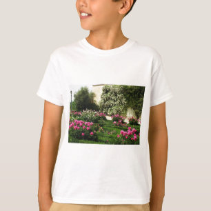 T-shirt Roseraie rose et blanche
