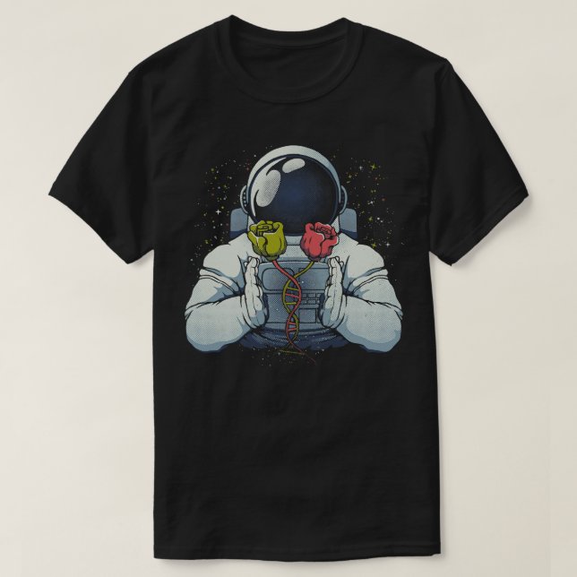 T-shirt Roses ADN d'astronaute scientifique par Tobe Fonse (Design devant)