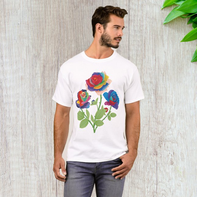 T-shirt Roses arc-en-ciel (Créateur téléchargé)